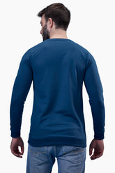 Navy Blue Graphic Full Sleeves T-Shirt